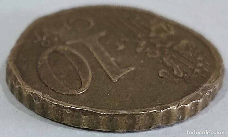 Monedas con errores: 10 CENTIMOS DE EURO CON ERROR, DEFECTUOSA, MONEDA DE ESPA&Ntilde;A CERVANTES 2005 - Foto 4