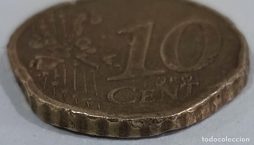 Monedas con errores: 10 CENTIMOS DE EURO CON ERROR, DEFECTUOSA, MONEDA DE ESPA&Ntilde;A CERVANTES 2005 - Foto 7
