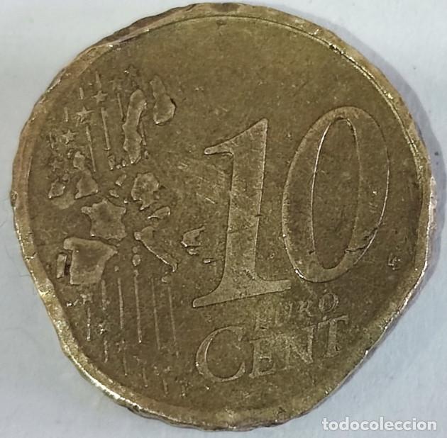 Monedas con errores: 10 CENTIMOS DE EURO CON ERROR, DEFECTUOSA, MONEDA DE ESPA&Ntilde;A CERVANTES 2005 - Foto 8