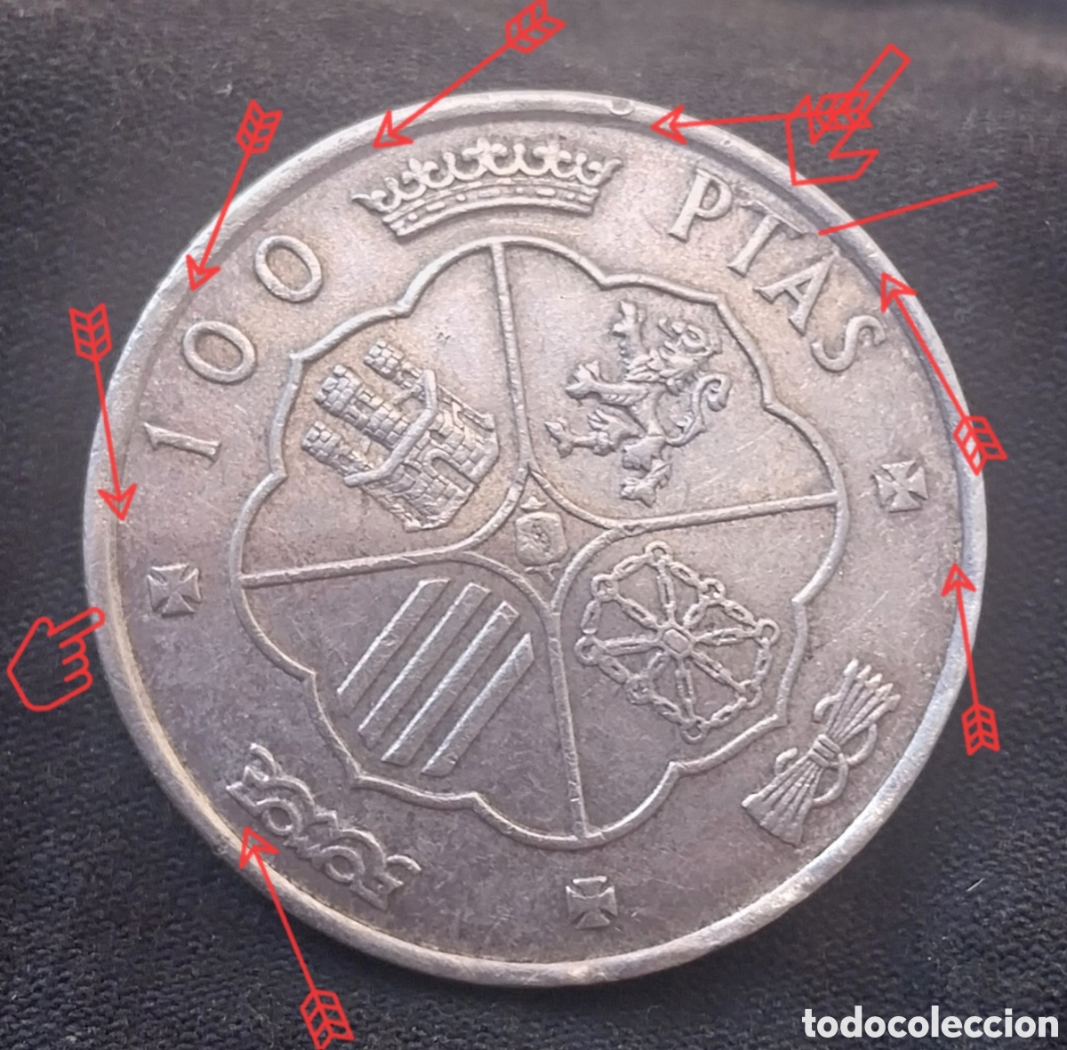 Monedas con errores: ERROR 100 ptas 1966 Franco, Caudillo - Foto 3