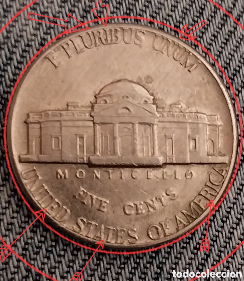 Monedas con errores: FIVE CENT 1971 Estados Unidos ERROR - Foto 5
