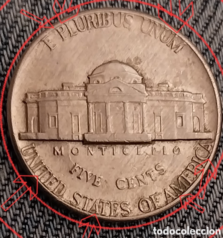 Monedas con errores: FIVE CENT 1971 Estados Unidos ERROR - Foto 7