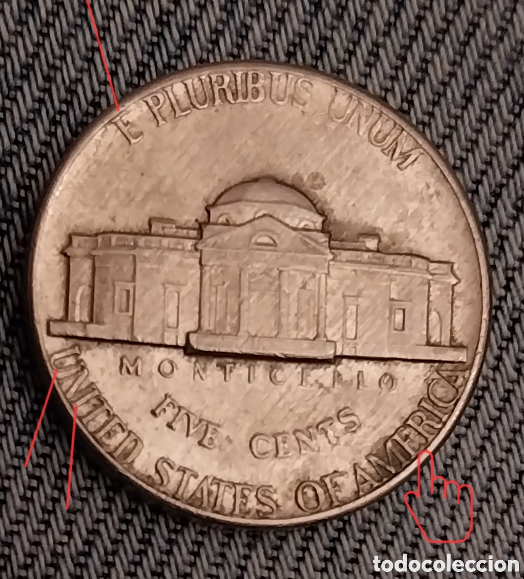 Monedas con errores: FIVE CENT 1971 Estados Unidos ERROR - Foto 8