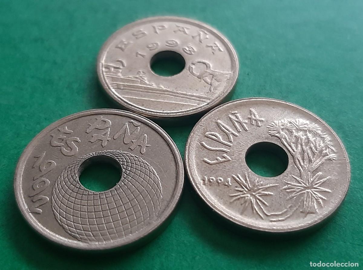 Monedas con errores: (ERROR-ESPA&Ntilde;A) LOTE DE MONEDAS DE 25 PESETAS CON ERRORES - Foto 20