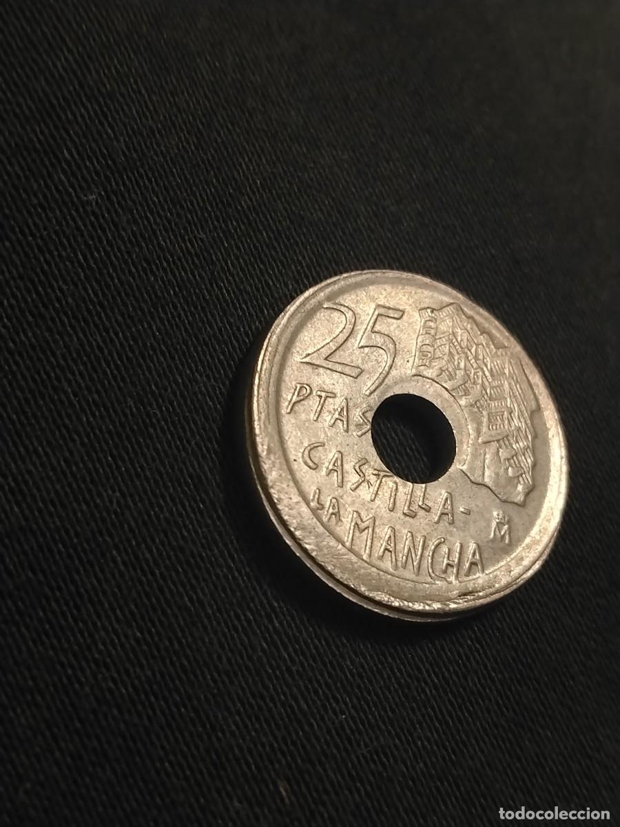 Monedas con errores: Error desplazada! 25 c&eacute;ntimos 1996 Castilla la Mancha - Foto 7