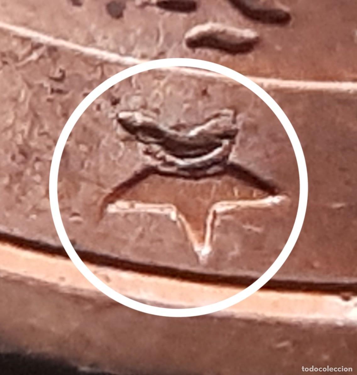 Monedas con errores: (ERROR-ESPA&Ntilde;A)(2004) 2 C&Eacute;NTIMOS DE EURO CON EXCESOS DE METAL EN LAS ESTRELLAS - Foto 1