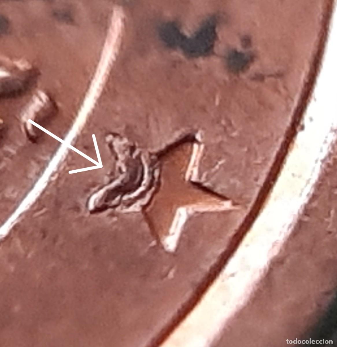 Monedas con errores: (ERROR-ESPA&Ntilde;A)(2004) 2 C&Eacute;NTIMOS DE EURO CON EXCESOS DE METAL EN LAS ESTRELLAS - Foto 2