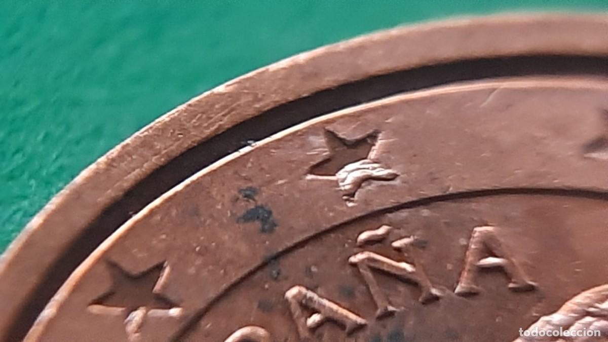 Monedas con errores: (ERROR-ESPA&Ntilde;A)(2004) 2 C&Eacute;NTIMOS DE EURO CON EXCESOS DE METAL EN LAS ESTRELLAS - Foto 5