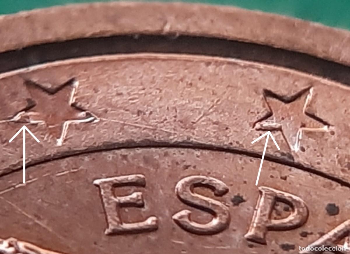 Monedas con errores: (ERROR-ESPA&Ntilde;A)(2004) 2 C&Eacute;NTIMOS DE EURO CON EXCESOS DE METAL EN LAS ESTRELLAS - Foto 16