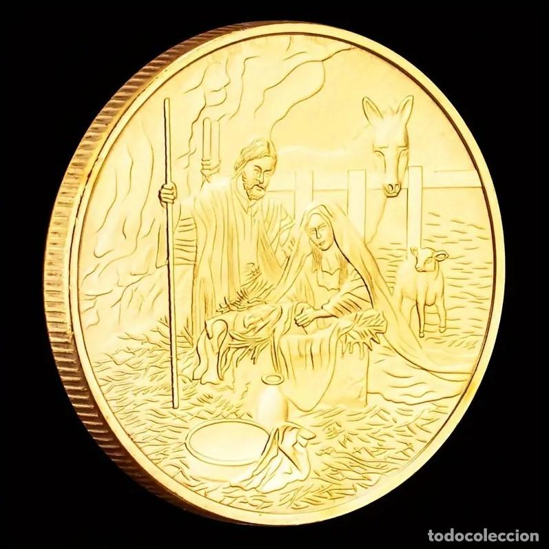 Monedas con errores: MONEDA BA&Ntilde;ADA ORO MEDALLA NAVIDAD NACIMIENTO - Foto 1