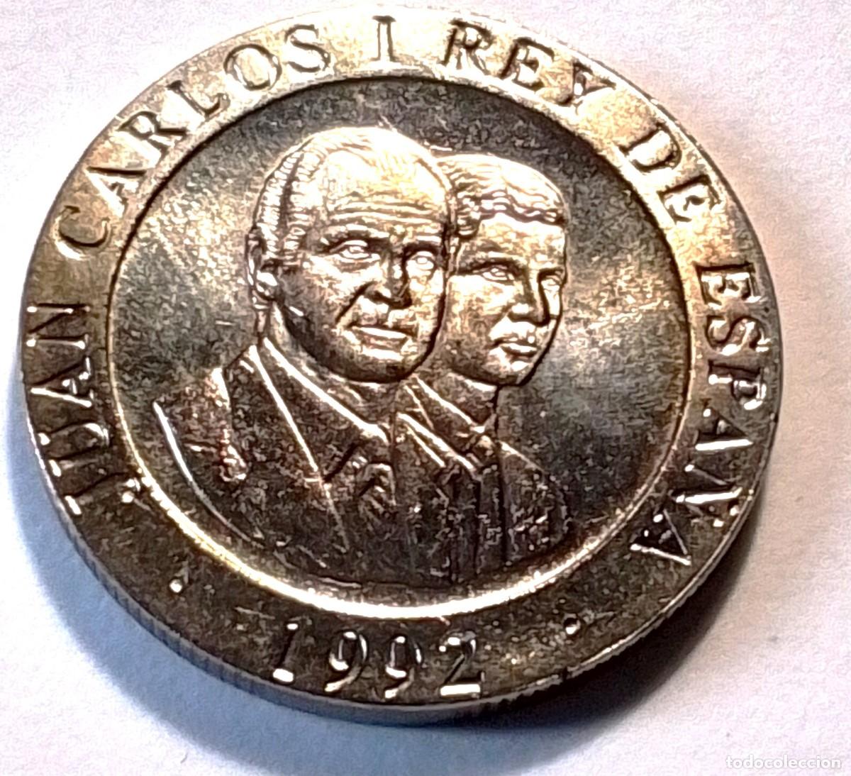 Monedas con errores: Variante error 200 pts 1992 Espa&ntilde;a remarcada anverso Espa&ntilde;a y ceca s/c de bolsa - Foto 2