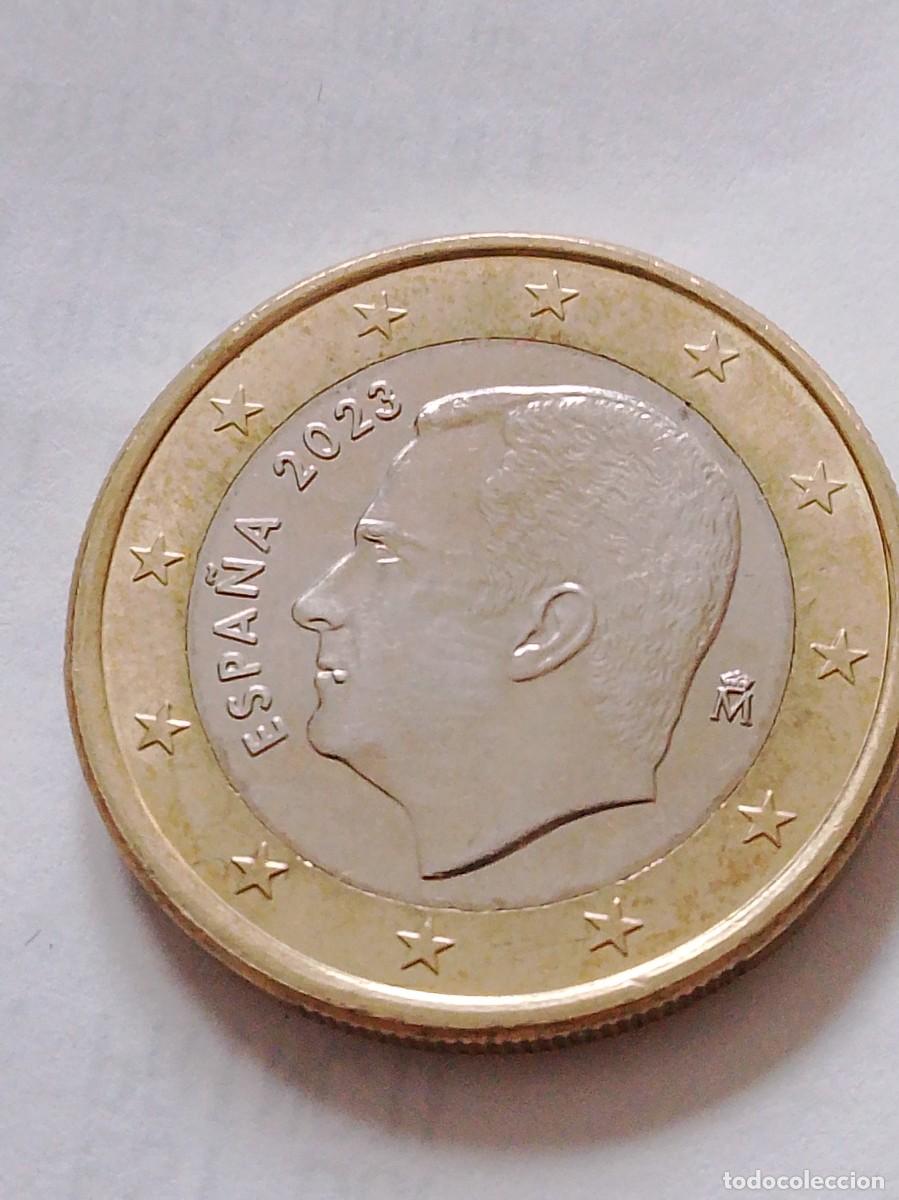 Monedas con errores: Moneda 1 euro Espa&ntilde;a 2023 error . - Foto 2