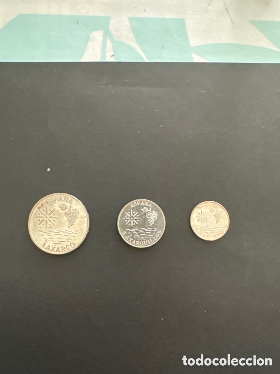 Monedas con errores: Monedas de la Axarquia serie completa de plata 925, sin circular - Foto 2
