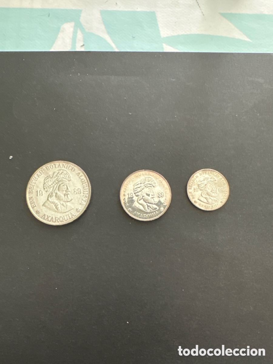 Monedas con errores: Monedas de la Axarquia serie completa de plata 925, sin circular - Foto 1