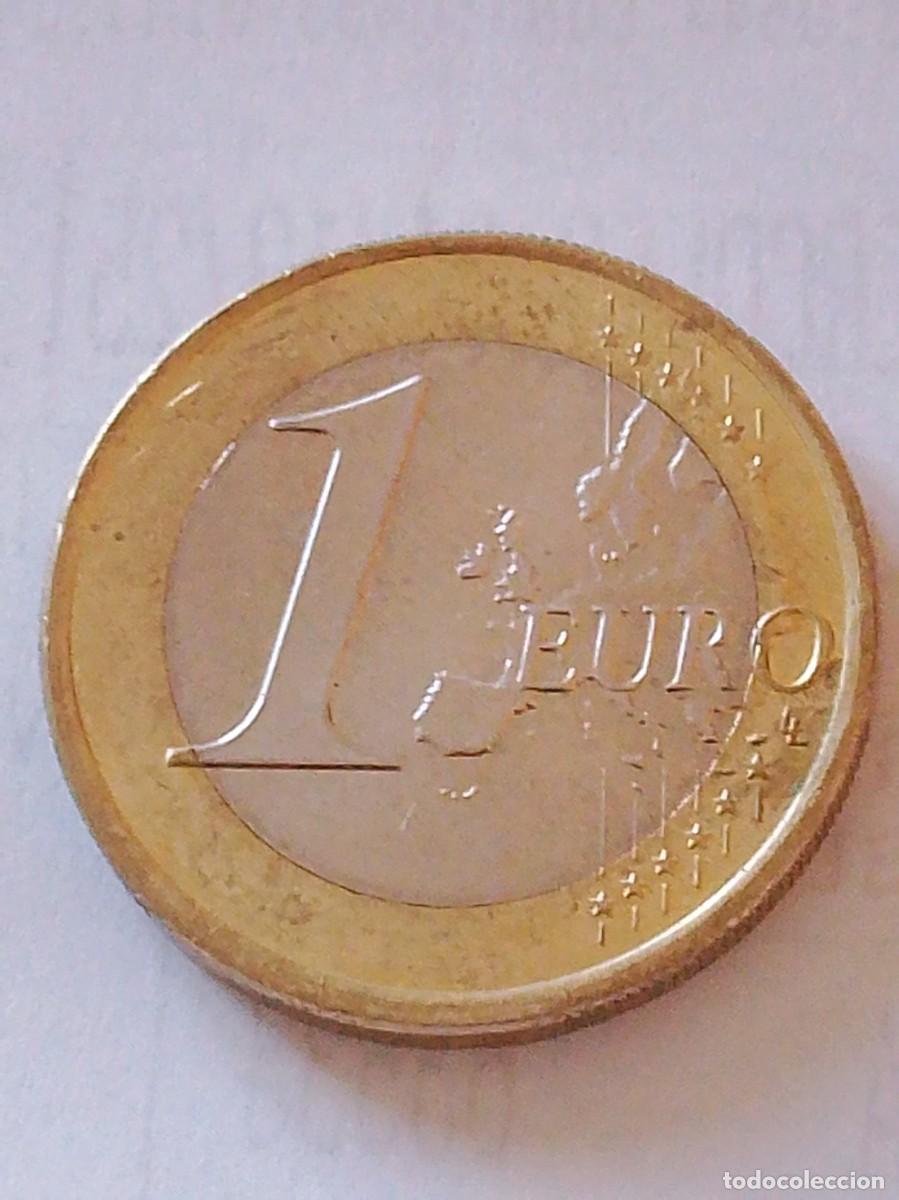 Monedas con errores: Moneda 1 euro Espa&ntilde;a 2021 error - Foto 3