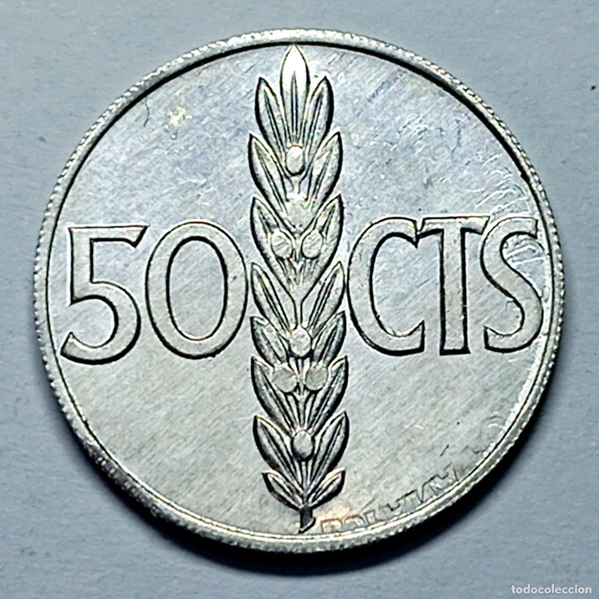 Monedas con errores: ⚜️ # BAT2 4. M&uacute;ltiples errores. 50 c&eacute;ntimos 1966 *73 S/C. Segmentada, repintes, estriada - Foto 6