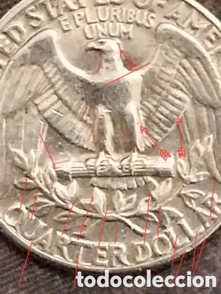 Monedas con errores: CUARTO DOLLAR 1970 CECA D ERROR - Foto 11