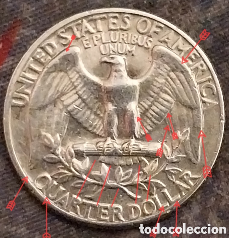 Monedas con errores: CUARTO DOLLAR 1970 CECA D ERROR - Foto 13