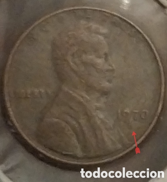 Monedas con errores: ONE CENT EEUU 1970 CECA &rdquo; D &rdquo; ERROR. - Foto 2