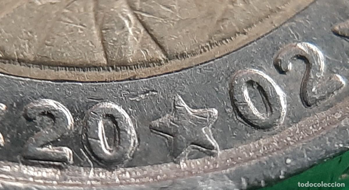 Monedas con errores: (ERROR-ESPA&Ntilde;A)(2002) 2 EUROS CON EXCESO DE METAL-REMARQUE - Foto 3
