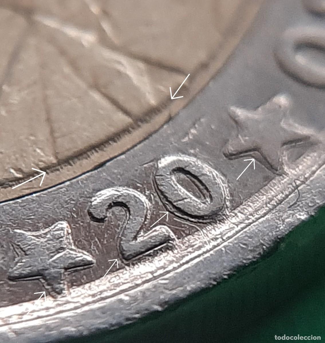 Monedas con errores: (ERROR-ESPA&Ntilde;A)(2002) 2 EUROS CON EXCESO DE METAL-REMARQUE - Foto 8