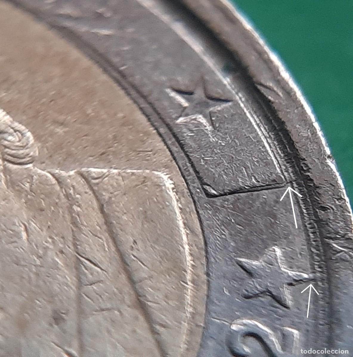 Monedas con errores: (ERROR-ESPA&Ntilde;A)(2002) 2 EUROS CON EXCESO DE METAL-REMARQUE - Foto 10