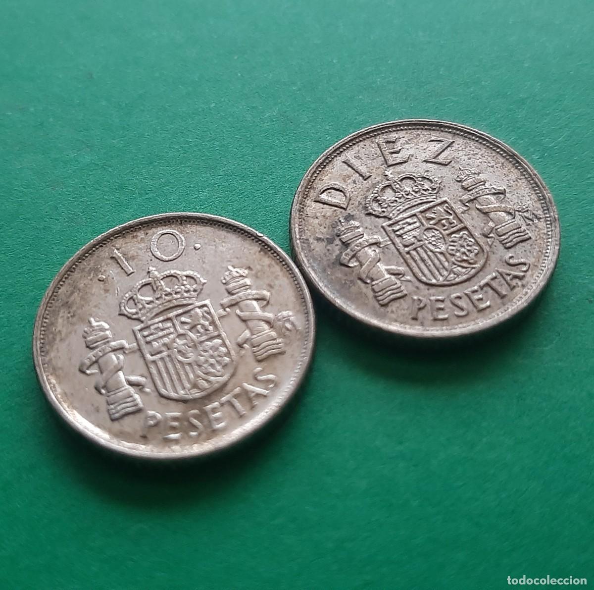 Monedas con errores: (ERROR-ESPA&Ntilde;A) LOTE DE 2 MONEDAS DE 10 PESETAS CON REMARQUE EN LEYENDA - Foto 16
