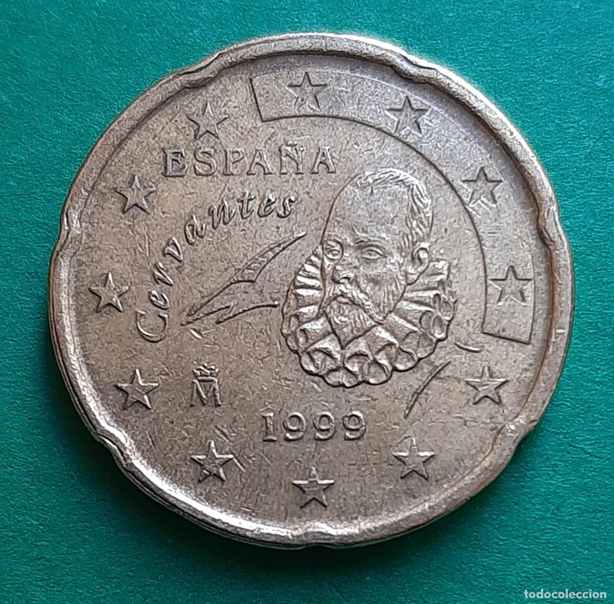 Monedas con errores: (ERROR-ESPA&Ntilde;A)(1999) 20 C&Eacute;NTIMOS DE EURO CON EXCESO DE METAL - Foto 8