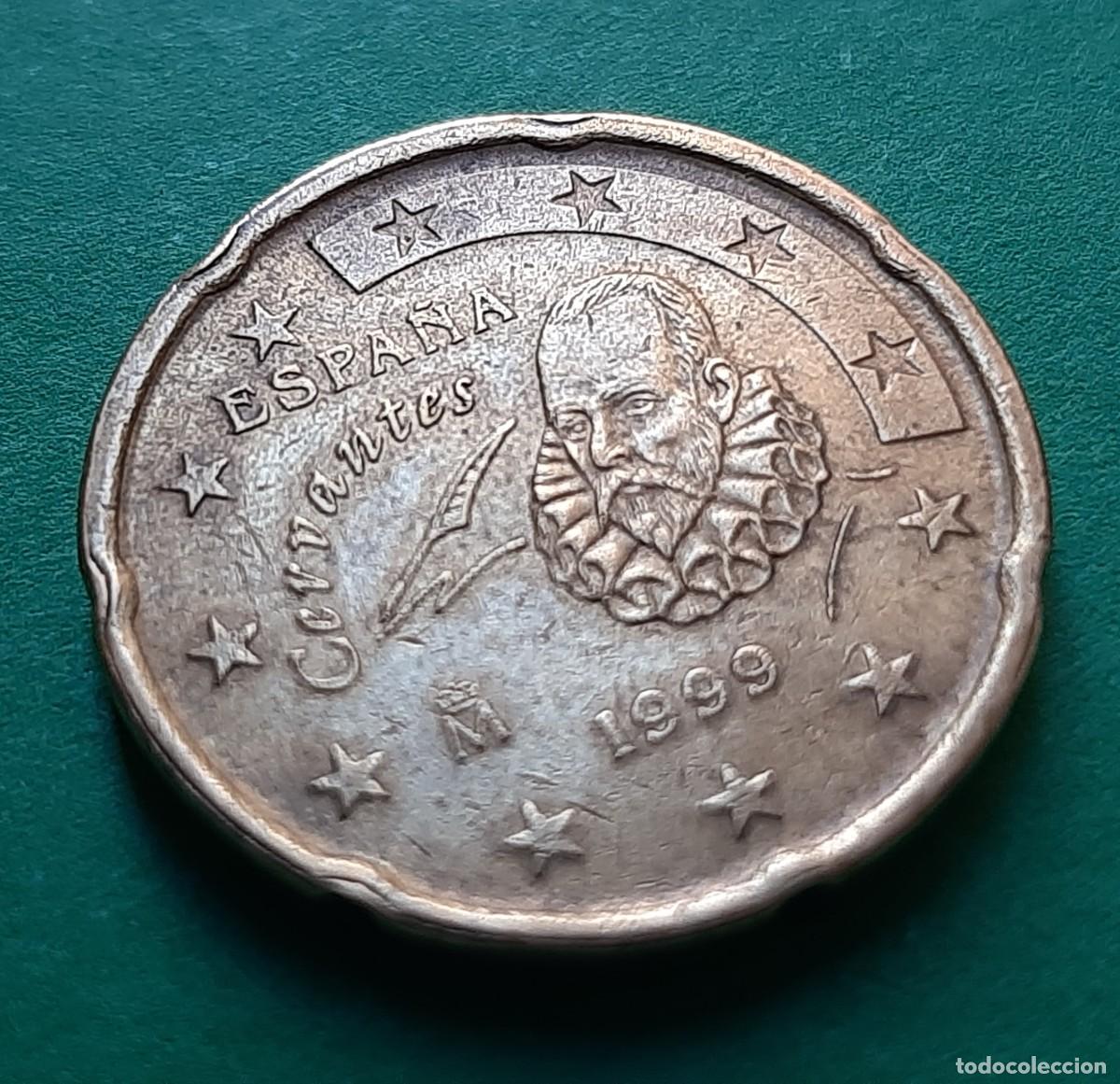 Monedas con errores: (ERROR-ESPA&Ntilde;A)(1999) 20 C&Eacute;NTIMOS DE EURO CON EXCESO DE METAL - Foto 9