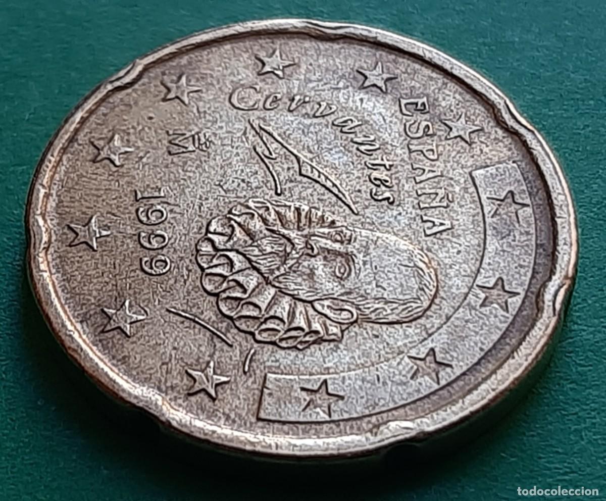 Monedas con errores: (ERROR-ESPA&Ntilde;A)(1999) 20 C&Eacute;NTIMOS DE EURO CON EXCESO DE METAL - Foto 11