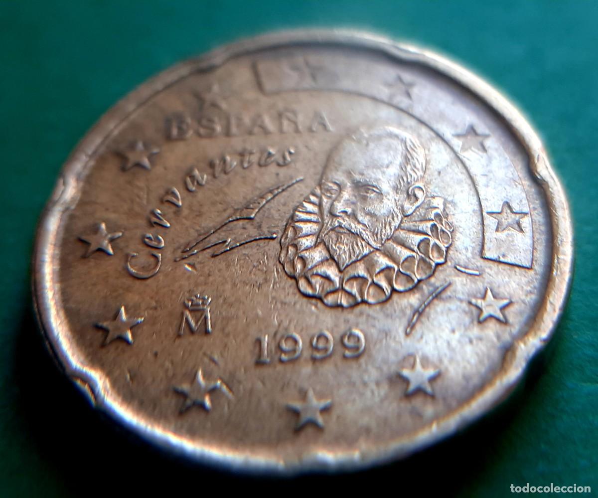 Monedas con errores: (ERROR-ESPA&Ntilde;A)(1999) 20 C&Eacute;NTIMOS DE EURO CON EXCESO DE METAL - Foto 12