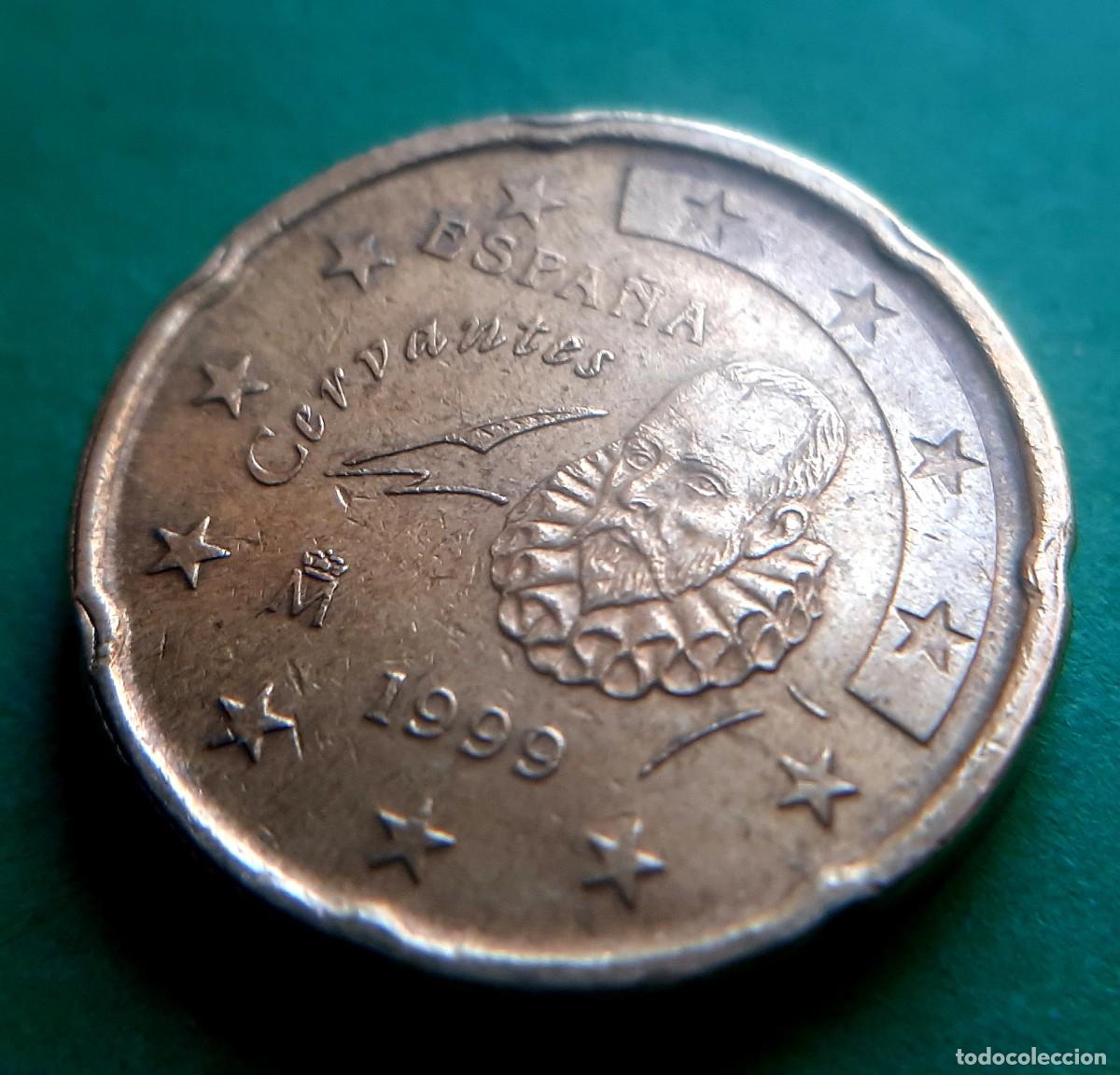 Monedas con errores: (ERROR-ESPA&Ntilde;A)(1999) 20 C&Eacute;NTIMOS DE EURO CON EXCESO DE METAL - Foto 13