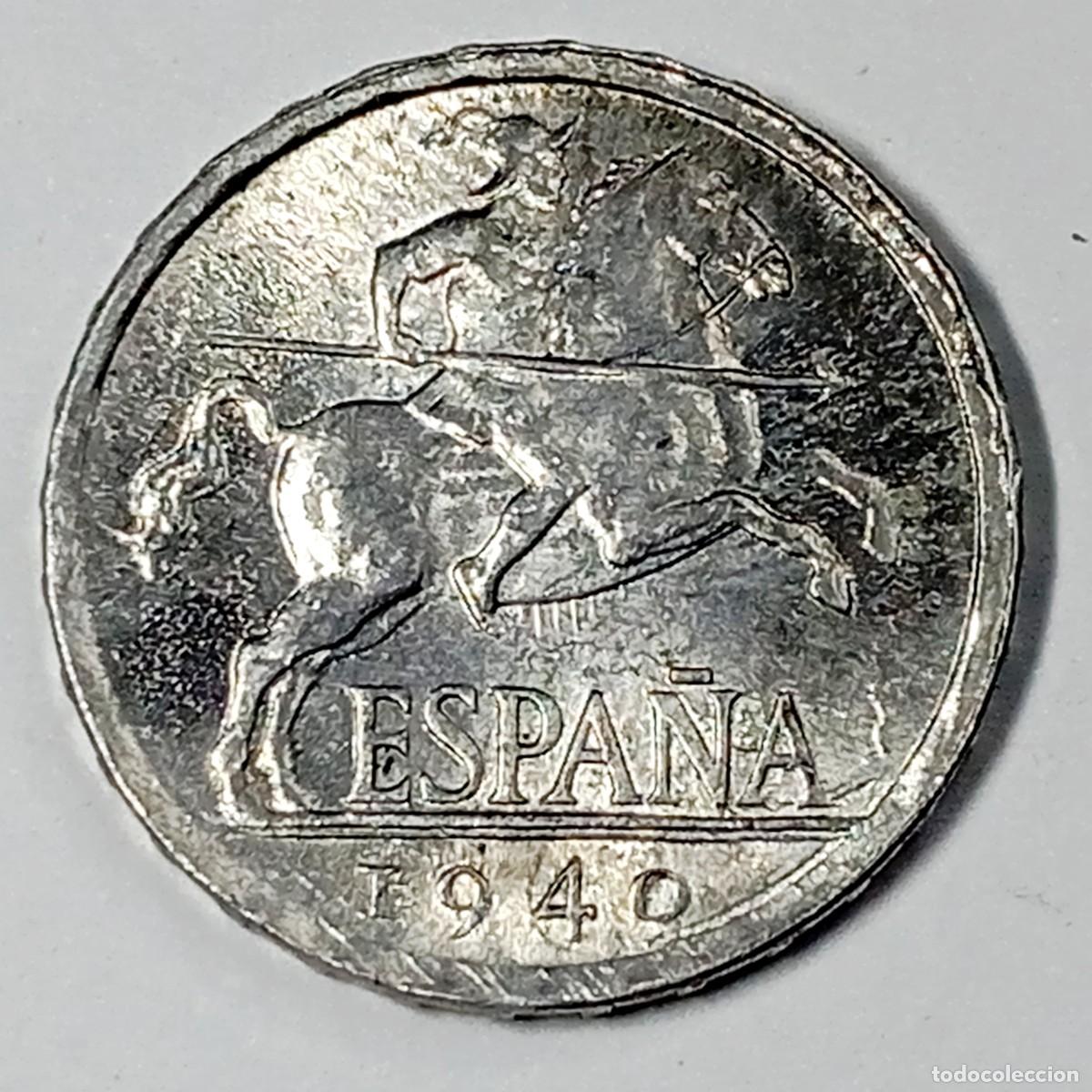 Monedas con errores: ⚜️ BAV8 6. Error repinte. Espa&ntilde;a. 5 c&eacute;ntimos 1940 - Foto 3