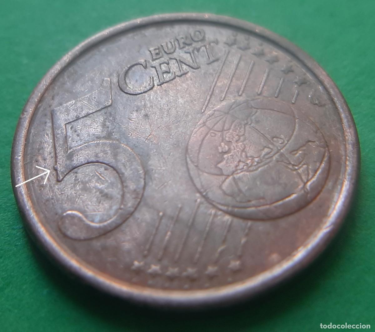 Monedas con errores: (ERROR-ESPA&Ntilde;A)(1999) 5 C&Eacute;NTIMOS DE EURO CON EXCESO DE METAL - Foto 7