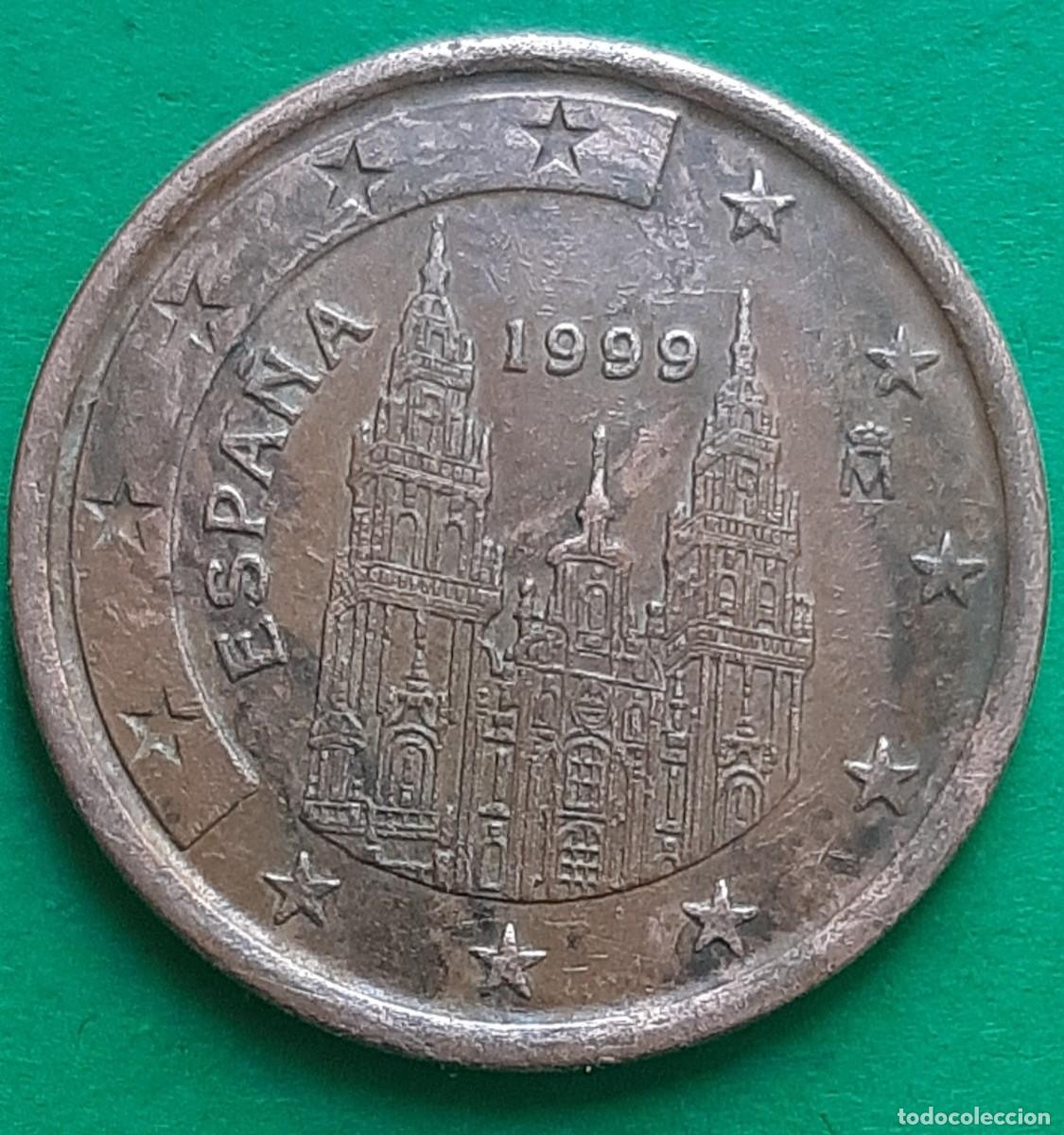 Monedas con errores: (ERROR-ESPA&Ntilde;A)(1999) 5 C&Eacute;NTIMOS DE EURO CON EXCESO DE METAL - Foto 15