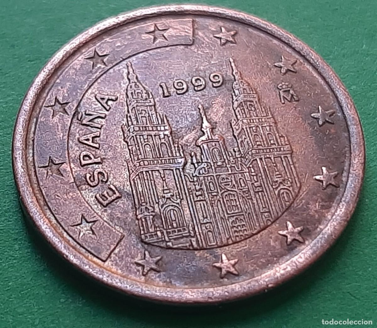 Monedas con errores: (ERROR-ESPA&Ntilde;A)(1999) 5 C&Eacute;NTIMOS DE EURO CON EXCESO DE METAL - Foto 16