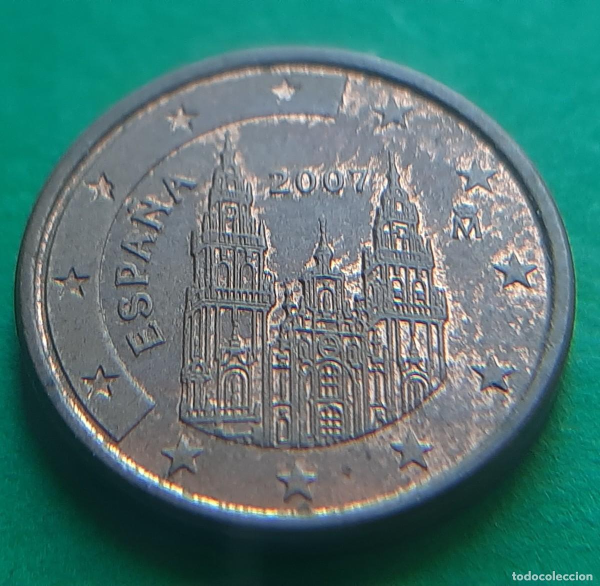 Monedas con errores: (ERROR-ESPA&Ntilde;A)(2007) 1 C&Eacute;NTIMO DE EURO CON EXCESO DE METAL - Foto 7