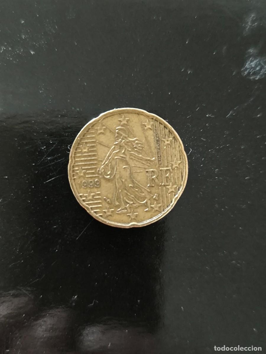 Monedas con errores: Moneda de 20 c&eacute;ntimos de Francia a&ntilde;o 1999 con error de acu&ntilde;aci&oacute;n - Foto 2