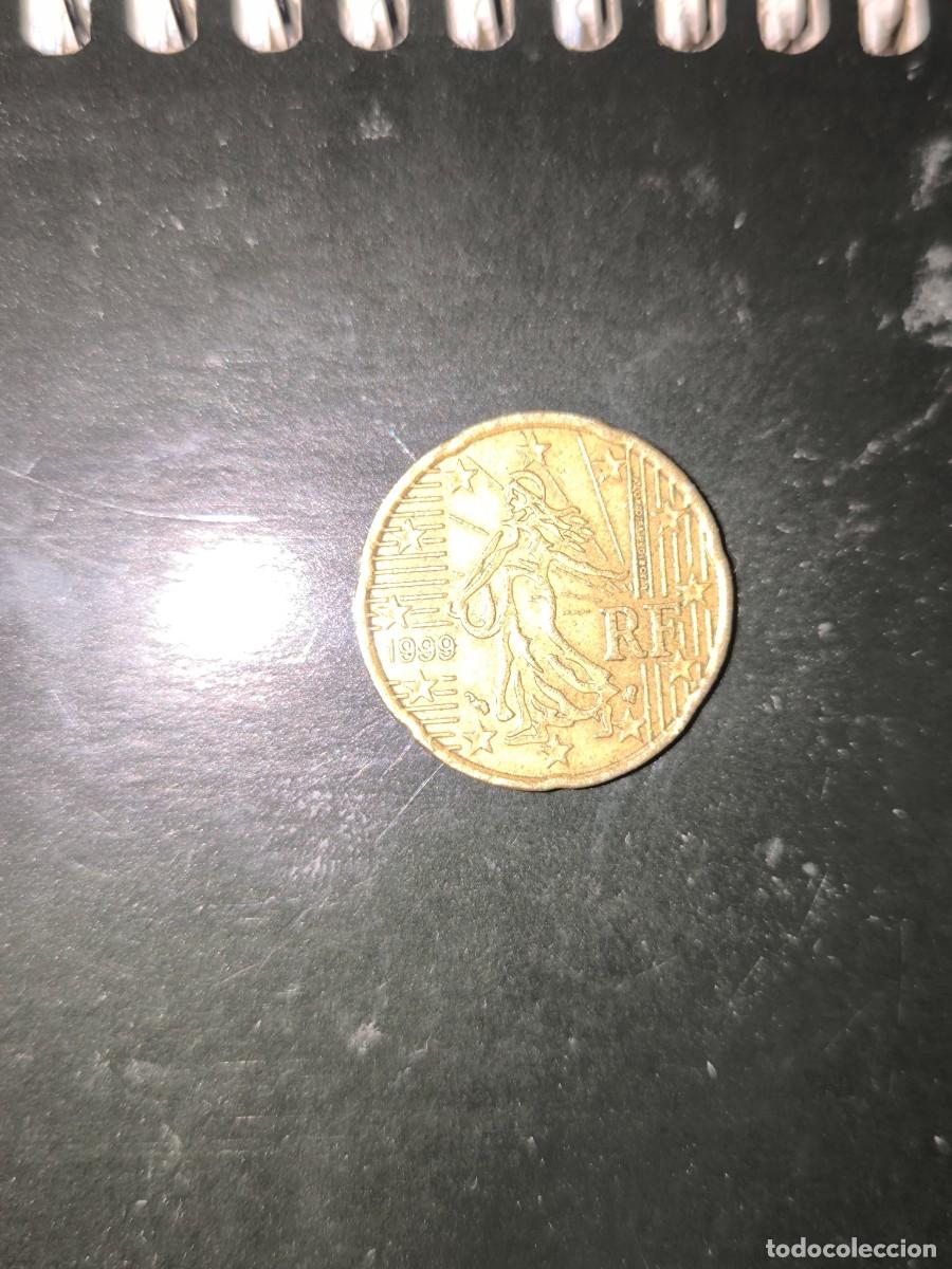 Monedas con errores: Moneda de 20 c&eacute;ntimos de Francia a&ntilde;o 1999 con error de acu&ntilde;aci&oacute;n - Foto 1