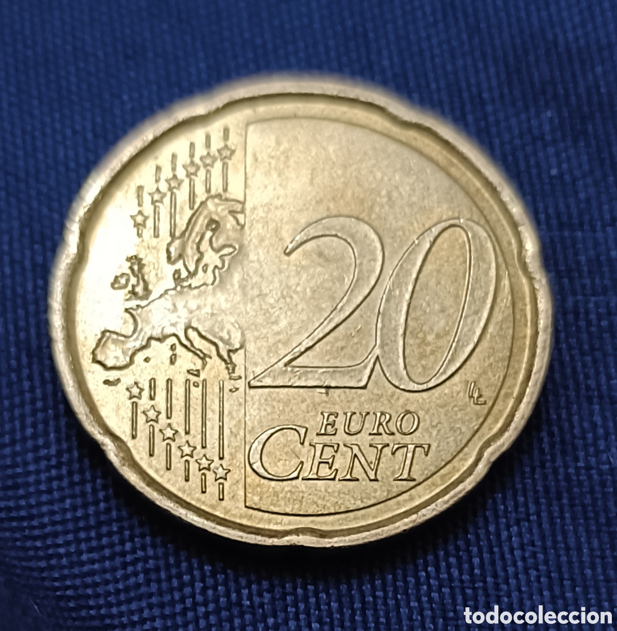 Monedas con errores: BU. 20 cts. &euro;. 2023. Espa&ntilde;a. Pegote de metal. - Foto 2
