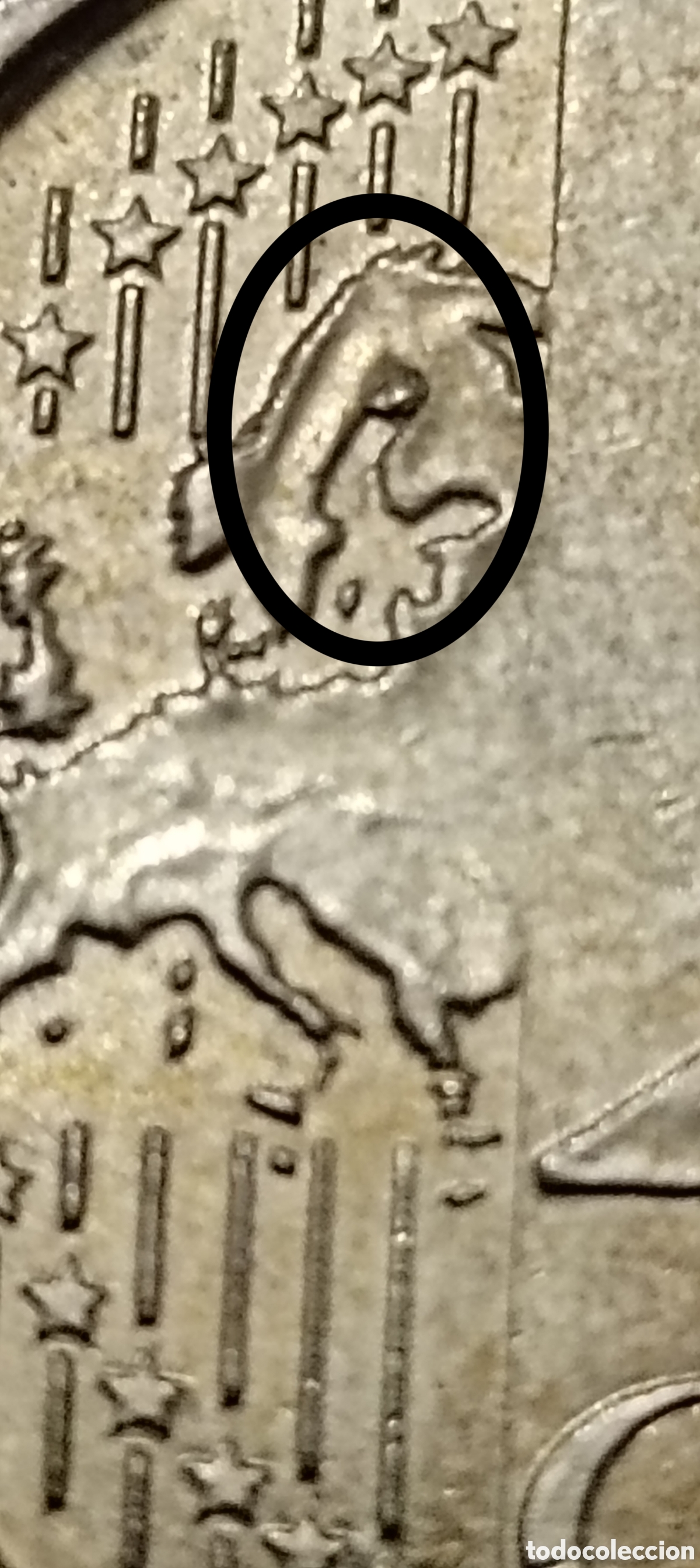 Monedas con errores: BU. 20 cts. &euro;. 2023. Espa&ntilde;a. Pegote de metal. - Foto 1