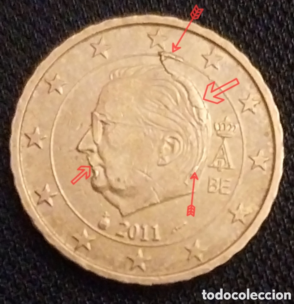 Monedas con errores: ERROR 10 cent B&eacute;lgica 2011 - Foto 4