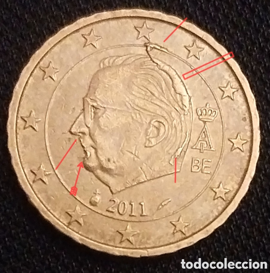 Monedas con errores: ERROR 10 cent B&eacute;lgica 2011 - Foto 6