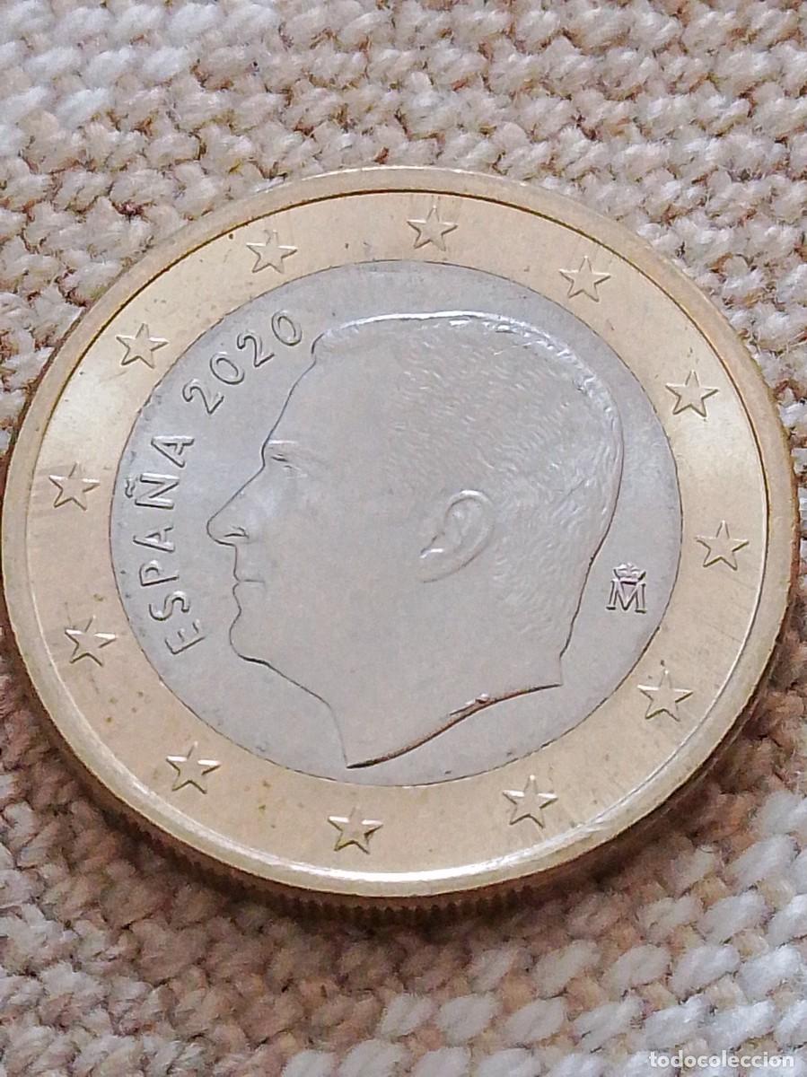Monedas con errores: Moneda 1 euro Espa&ntilde;a 2020 error , unica - Foto 1