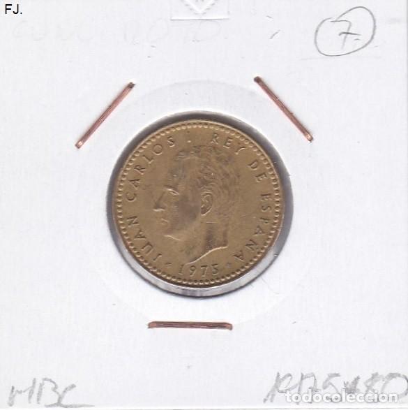 Monedas con errores: Moneda 1 Pta 1975*80 J Carlos. Error, Cu&ntilde;o Roto, Perla. Rev Mbc. - Foto 1