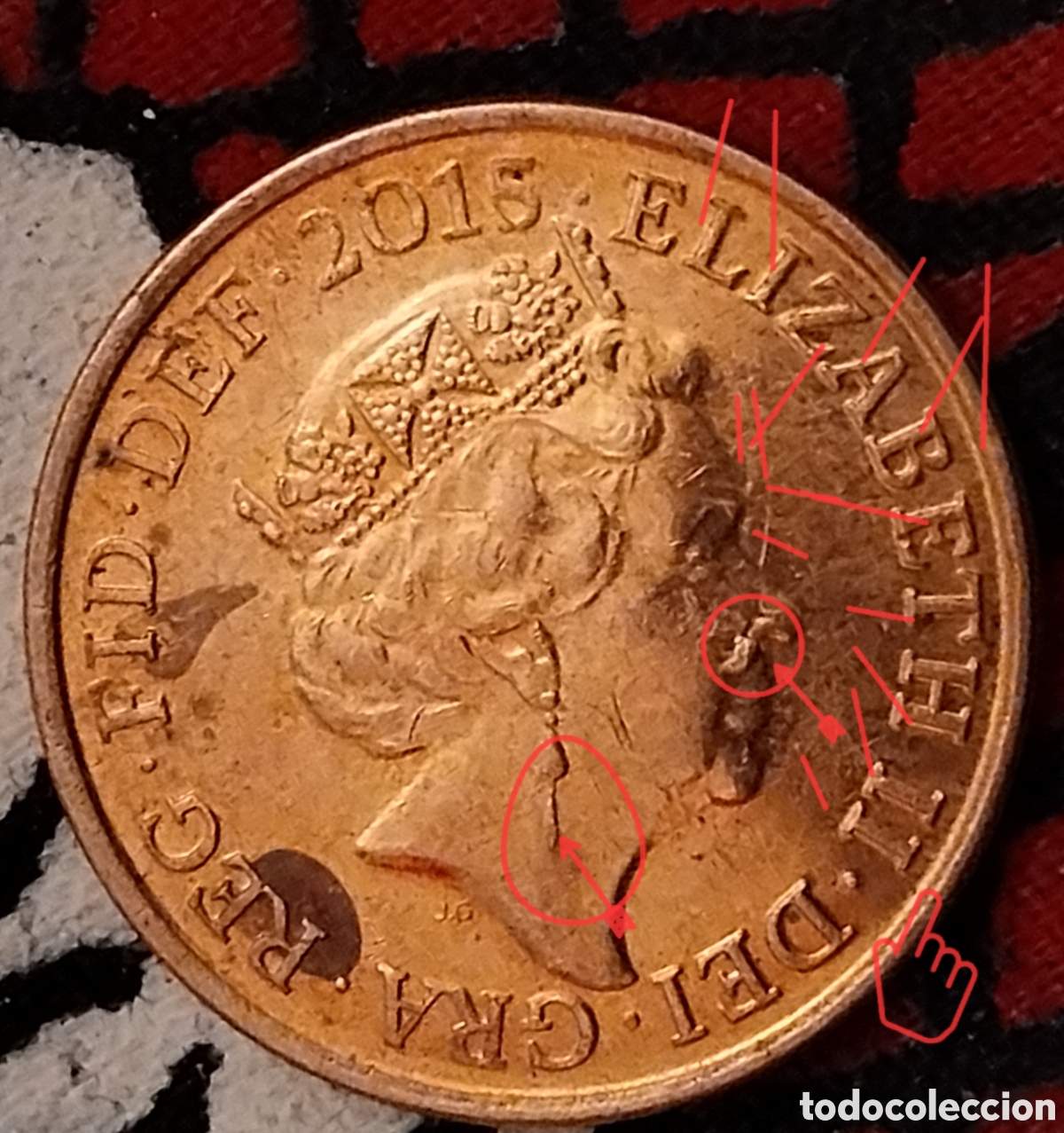 Monedas con errores: Impresionante ERROR De Acu&ntilde;aci&oacute;n Troquelado. - Foto 1