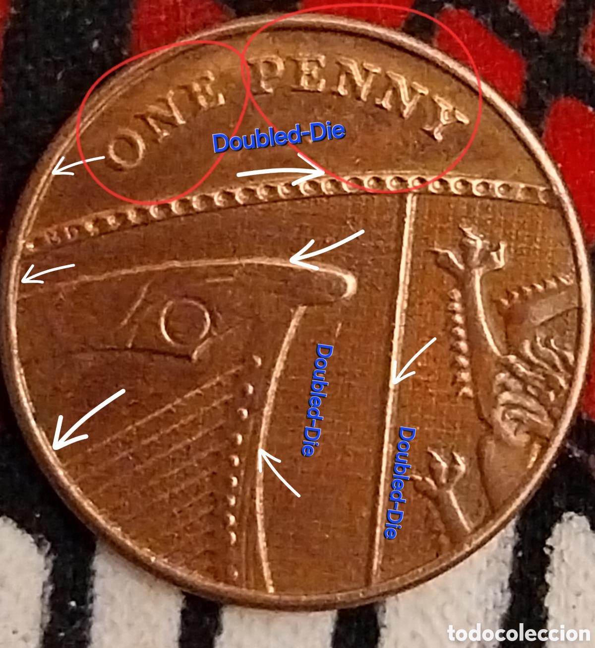 Monedas con errores: Impresionante ERROR De Acu&ntilde;aci&oacute;n Troquelado. - Foto 2