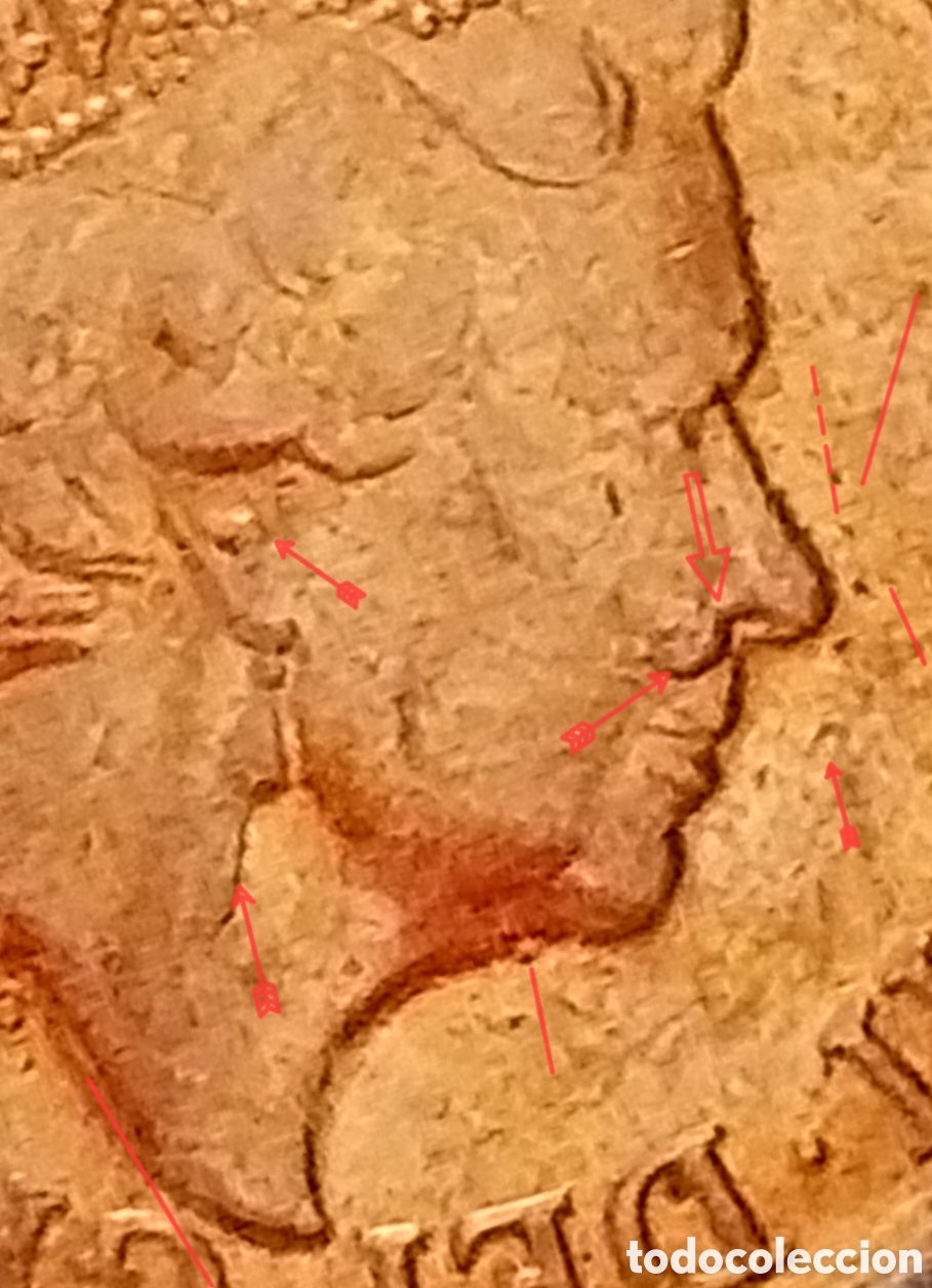 Monedas con errores: Impresionante ERROR De Acu&ntilde;aci&oacute;n Troquelado. - Foto 5