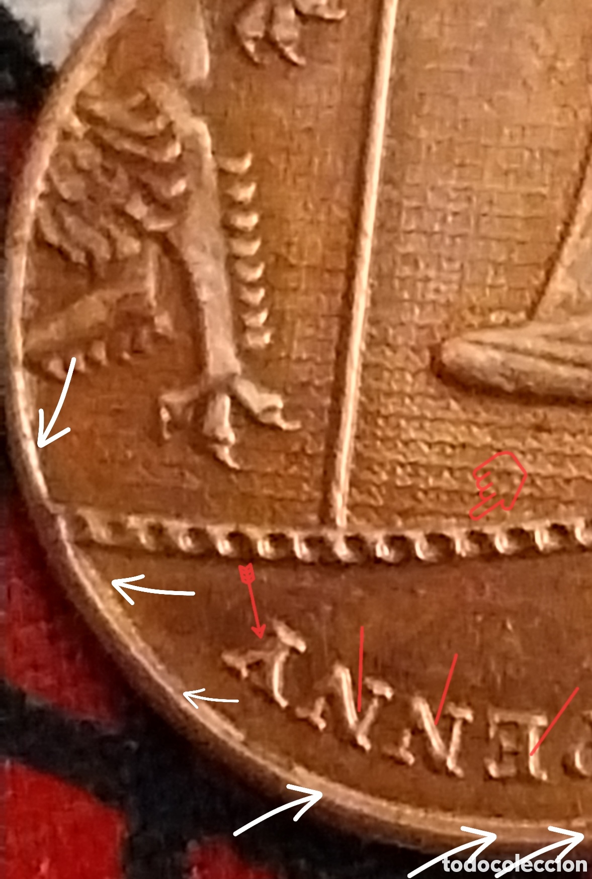 Monedas con errores: Impresionante ERROR De Acu&ntilde;aci&oacute;n Troquelado. - Foto 6