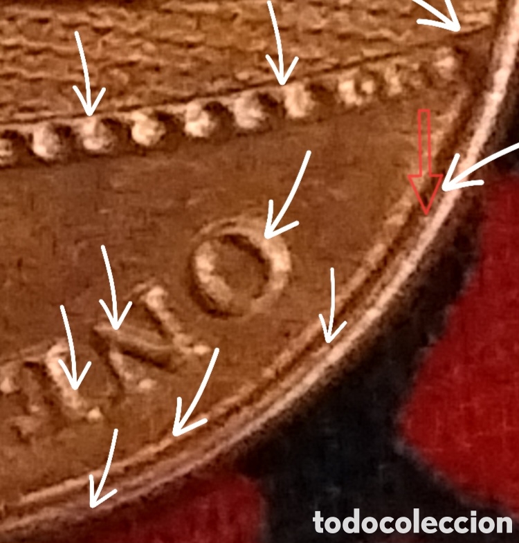 Monedas con errores: Impresionante ERROR De Acu&ntilde;aci&oacute;n Troquelado. - Foto 7